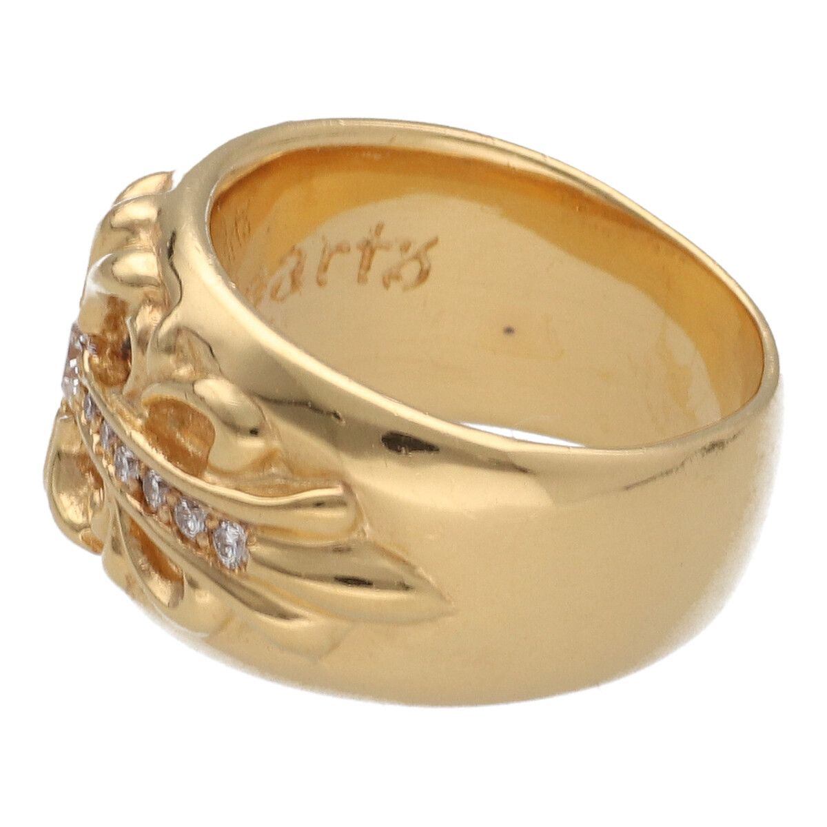 中古】 CHROME HEARTS クロムハーツ フローラルクロスリング 22K