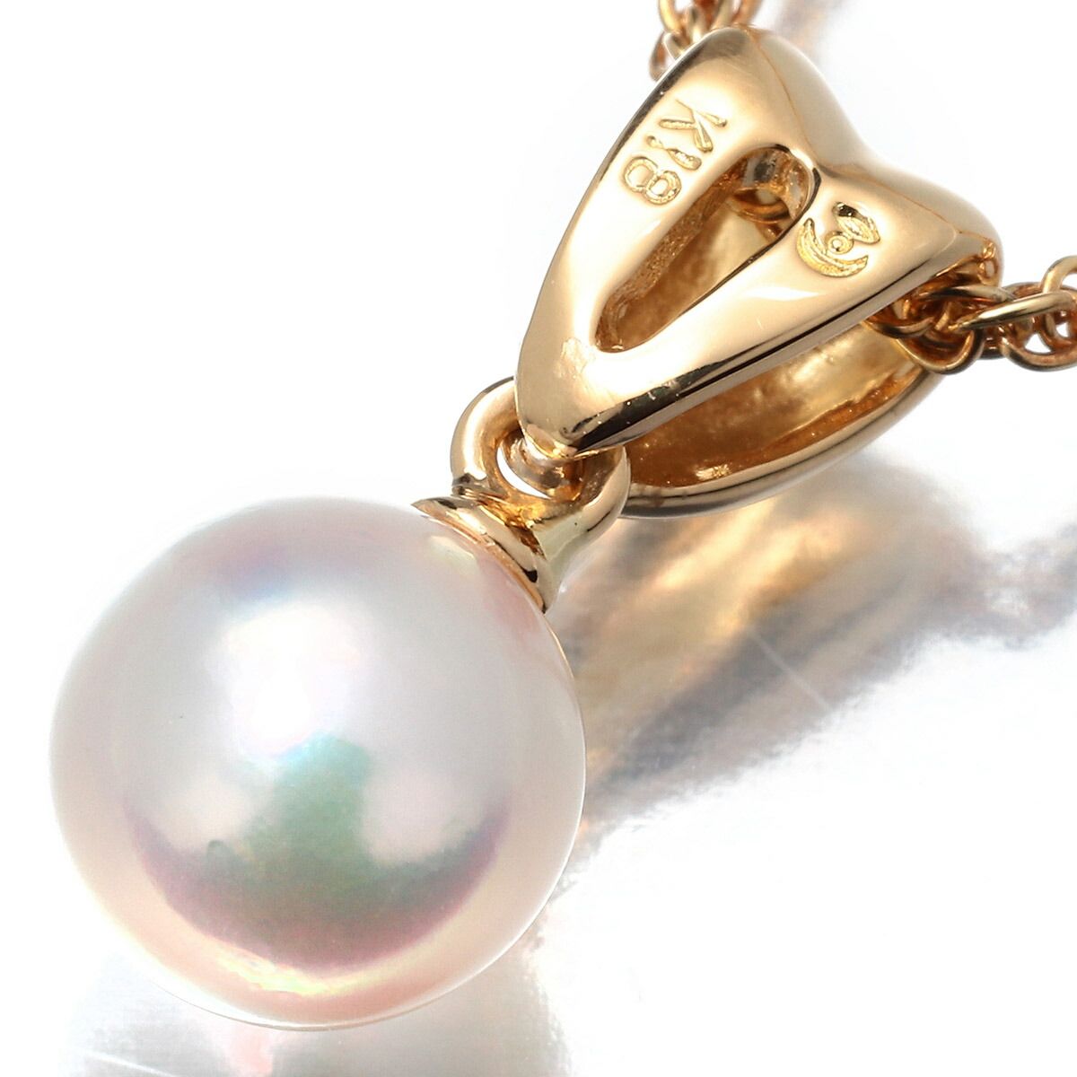 タサキ TASAKI デザインネックレス アコヤ真珠 6.2mm K18 新品仕上げ 