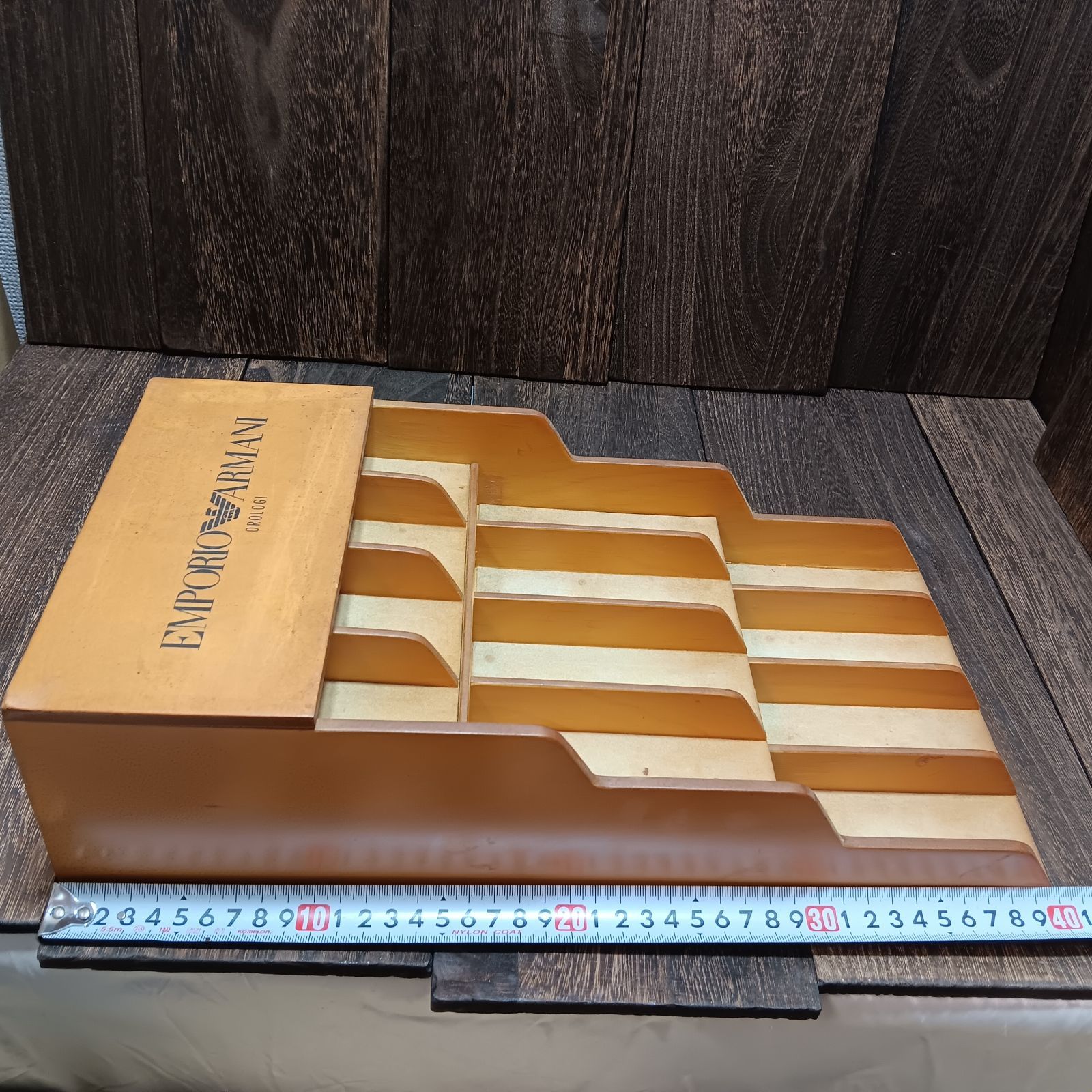 EMPORIO ARMANI エンポリオアルマーニ 什器 木製 ケース ショー