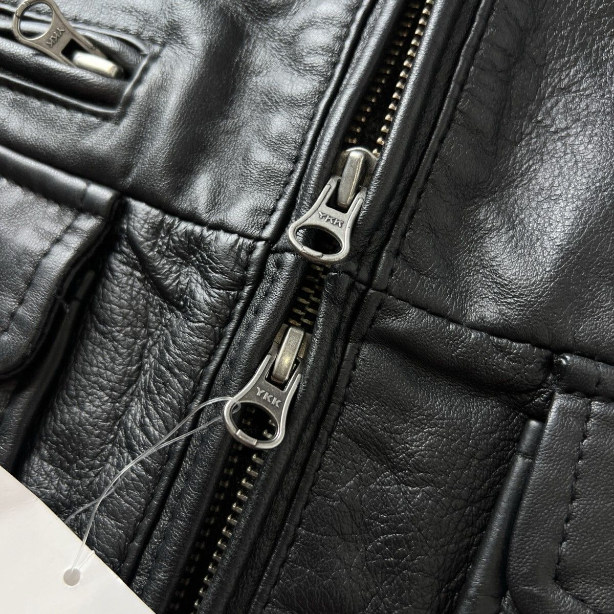 新品 未使用 Details ディテールズ 本革 羊革 ラムレザー ヴィンテージ
