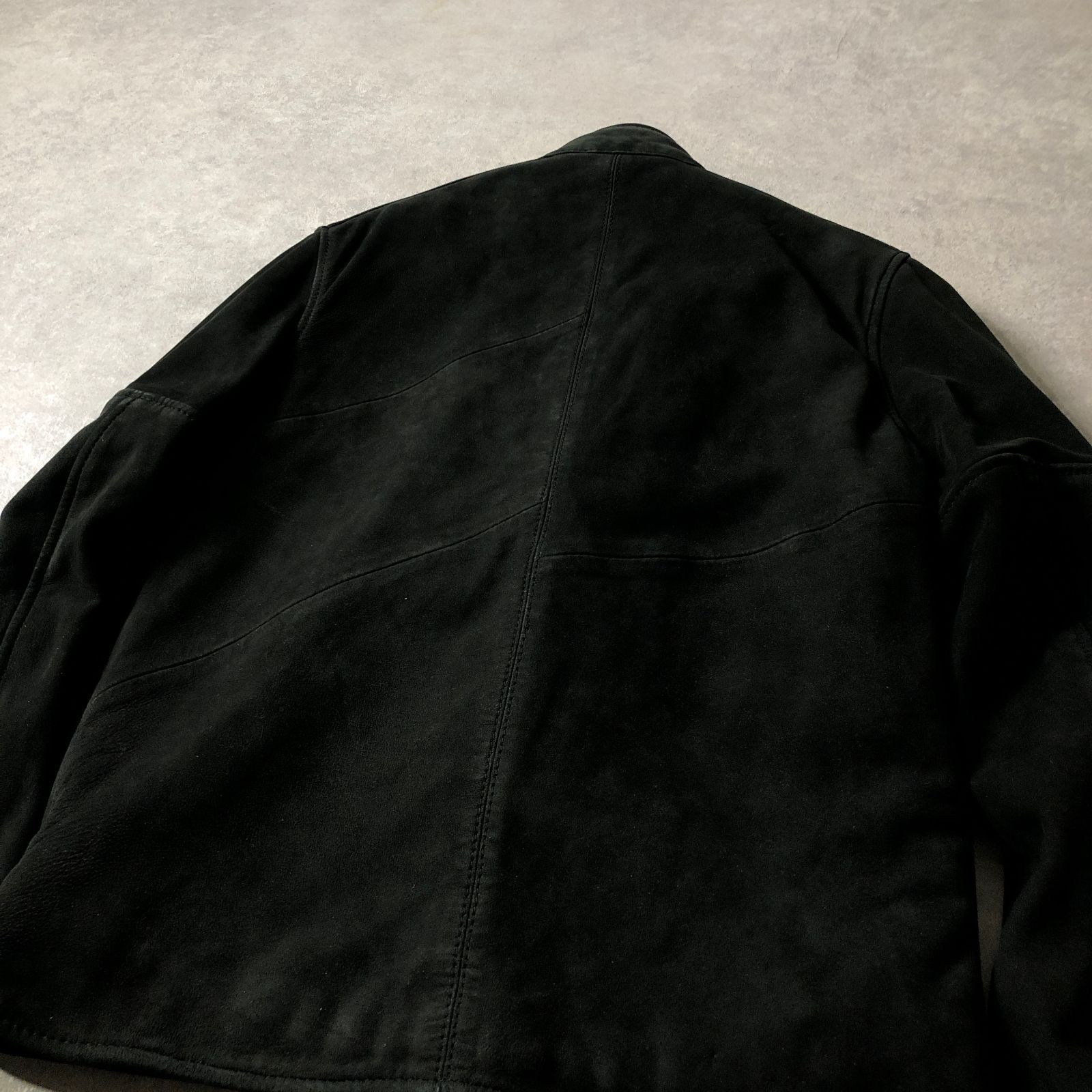DENHAM 羊革シープスキン レザー ライダース ジャケット
