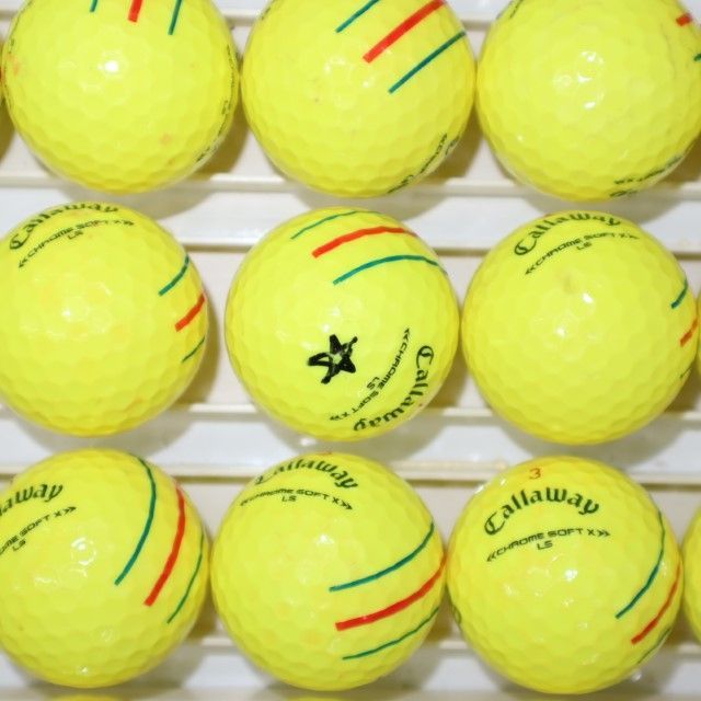 【S105】クロムソフト（X/LS)トリプルトラック 黄ロストボール 24球 トリプルトラックChrome soft XLS ゴルフロストボール キャロウェイ