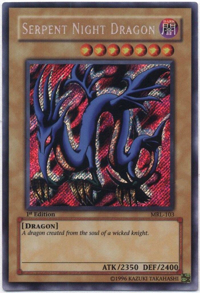 コナミ モンスター【闇】 MRL-103 SERPENT NIGHT DRAGON(1st Edition) シークレット