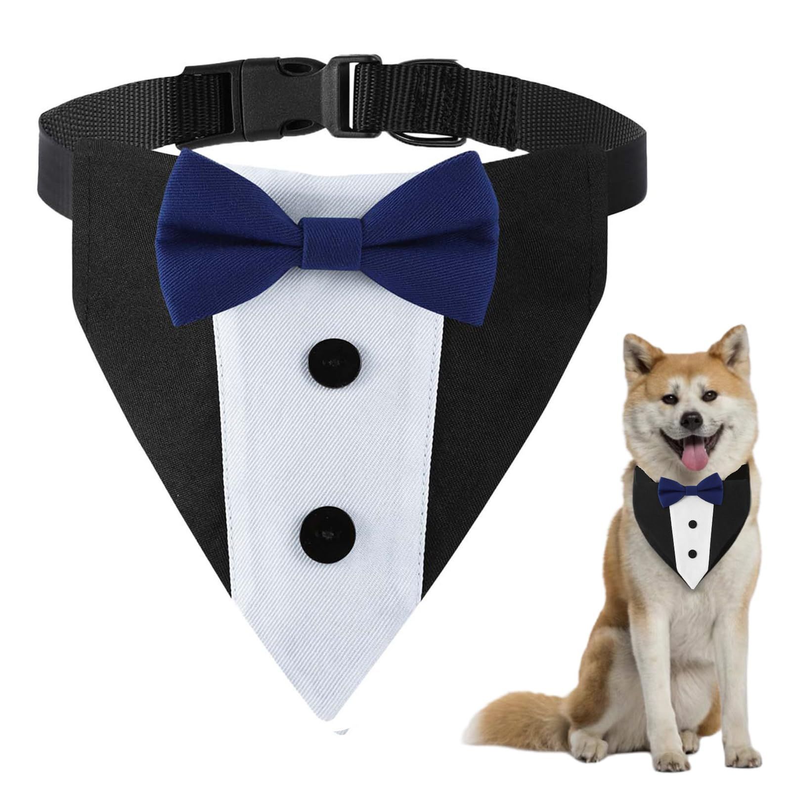 新品 フォーマルドッグタキシードバンダナ 犬猫用スカーフ