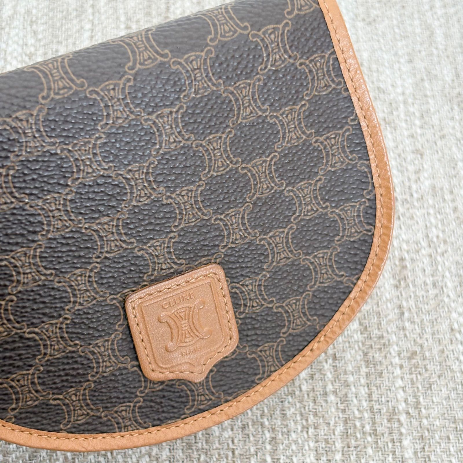 【極美品】CELINE　セリーヌ　マカダム柄　コインケース　ウォレット　レザー 激レア】CELINE セリーヌ コインケース ヴィンテージ 小銭入れ