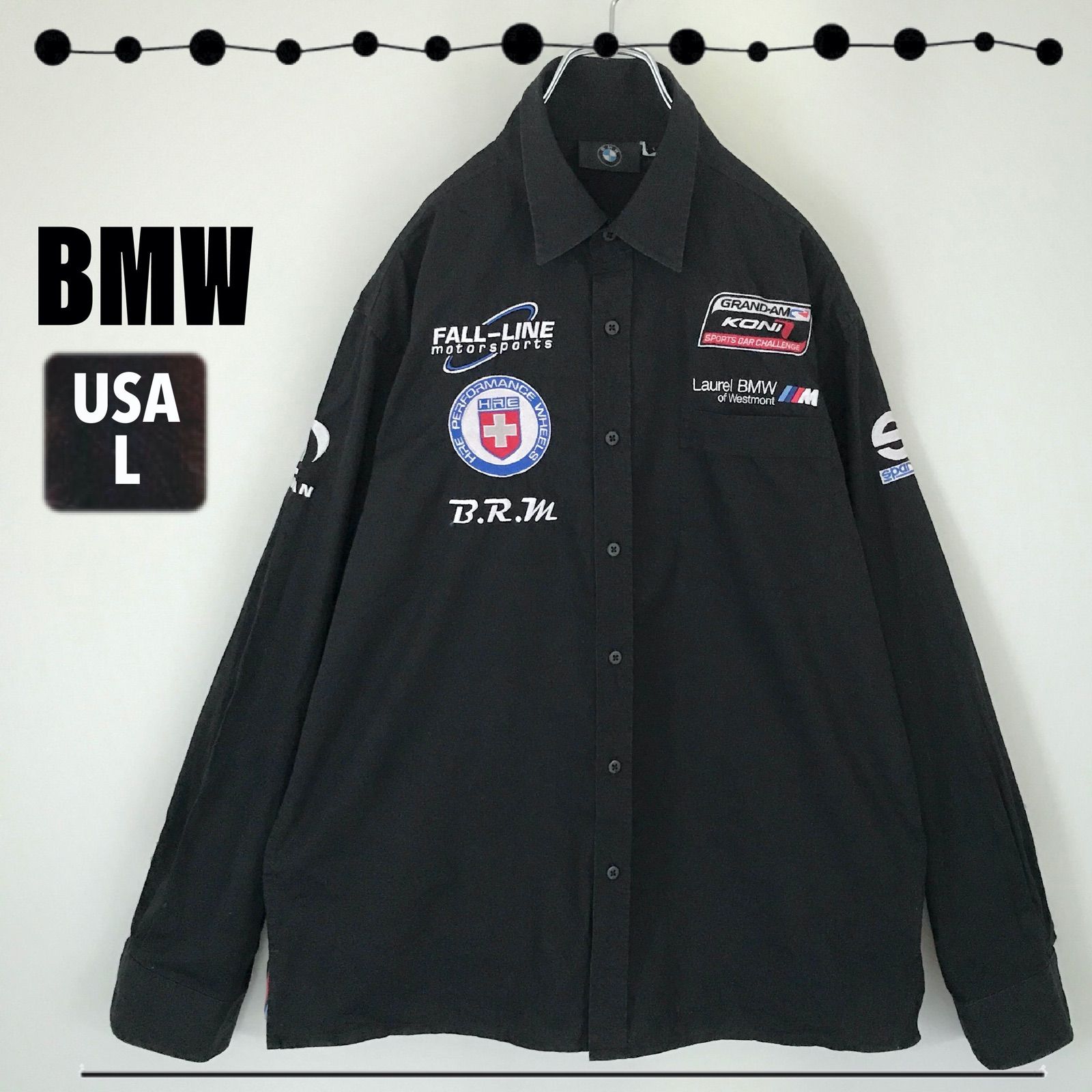 アメリカ古着☆Laurel BMW of Westmont☆BMW販売店クルーシャツ☆モータースポーツワッペン☆ツイルコットン☆USAメンズL  2309S082 - メルカリ