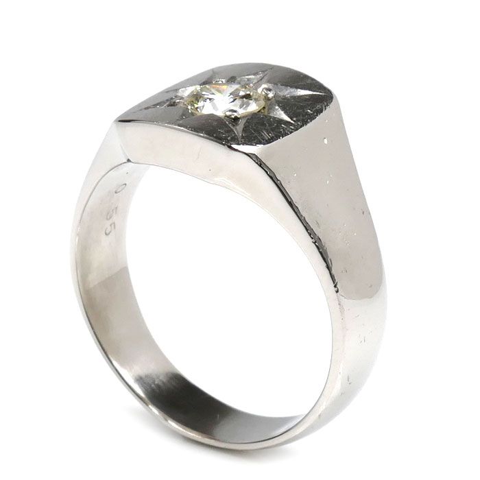 Pt900プラチナ リング 指輪 ダイヤモンド0.55ct 22号 17.0g メンズ