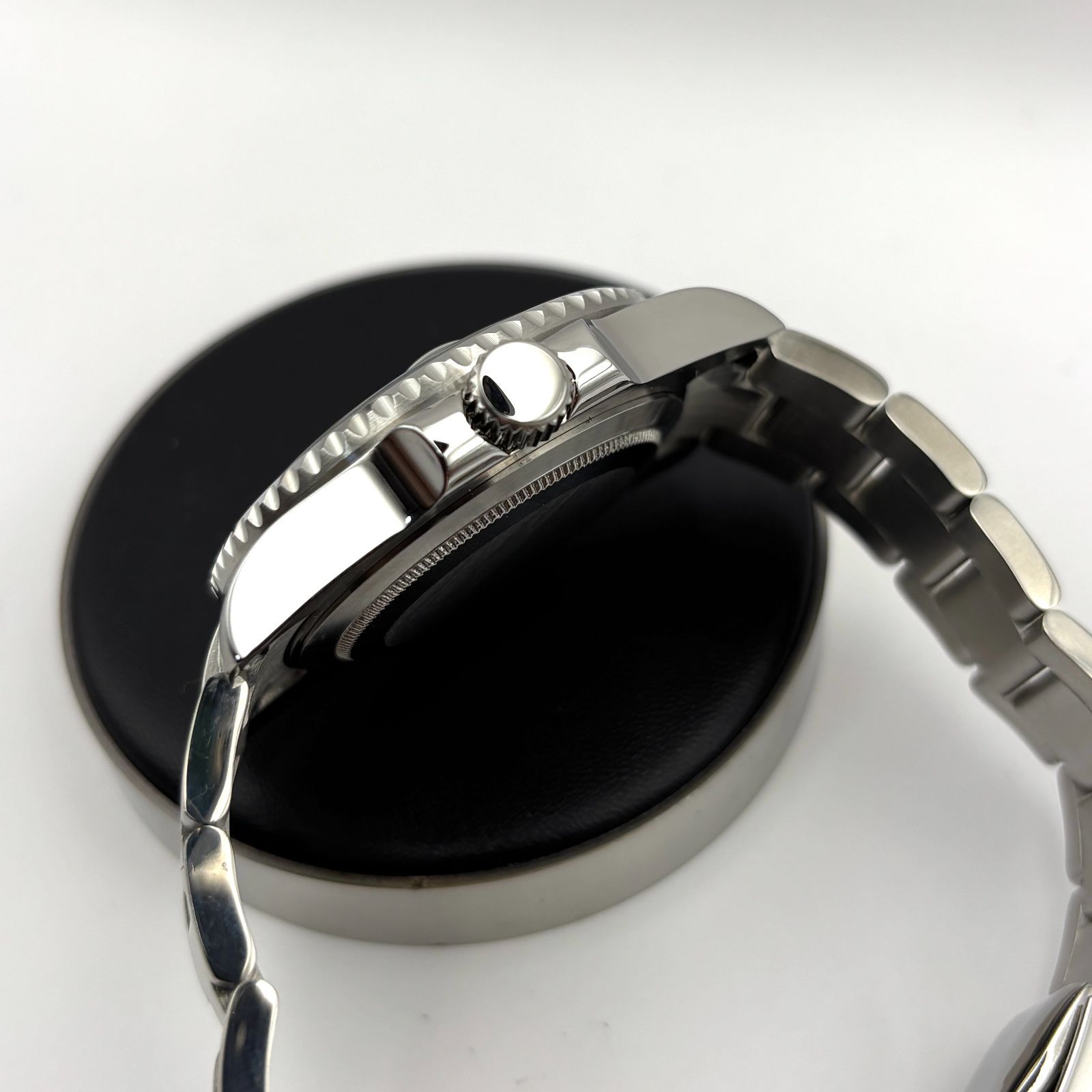 新品】 GMTマスター2 オマージュ MOD カスタム GMT 黒 緑 レフティ  