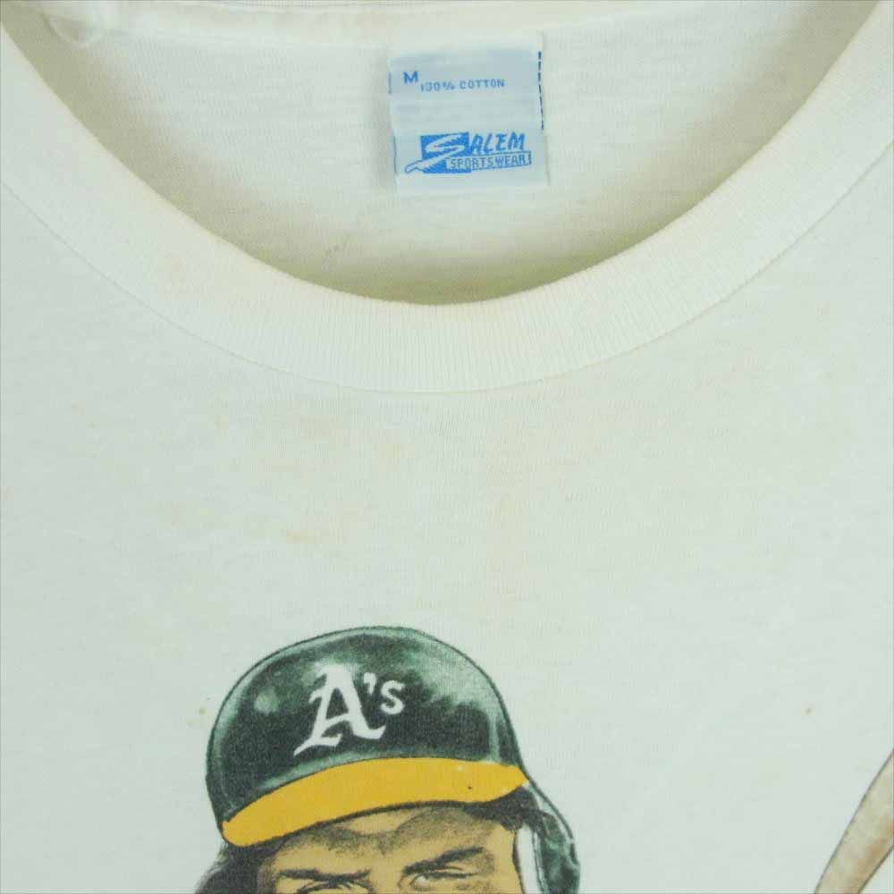 ヴィンテージ VINTAGE Oakland As Athletics Jose Canseco Caricature ヴィンテージ ホゼカンセコ ベースボール 半袖 プリント Tシャツ オフホワイト系 M【中古】