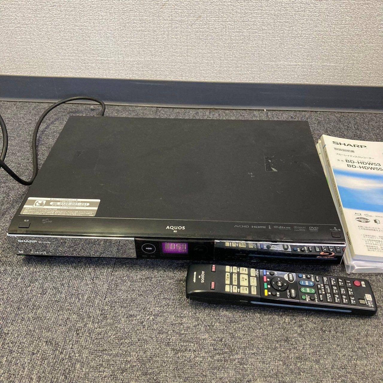 シャープ 500GB 2チューナー AQUOS BD-HDW75 2台 73 2台 W-500 1台 計5台セット ジャンク品 シャープ アクオス 2番組同時録画 ブルーレイレコーダー BD-HDW75