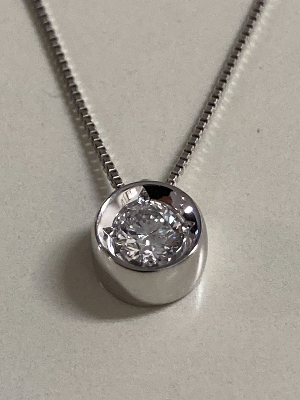 ダイヤ プチペンダントネックレス K18WG、専門店より出品です  