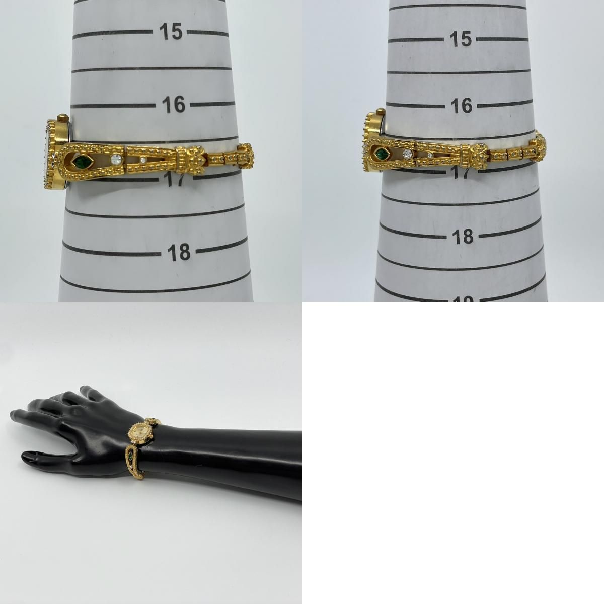 電池交換済／美品】JUN COLLECTION 腕時計 レディース ゴールド