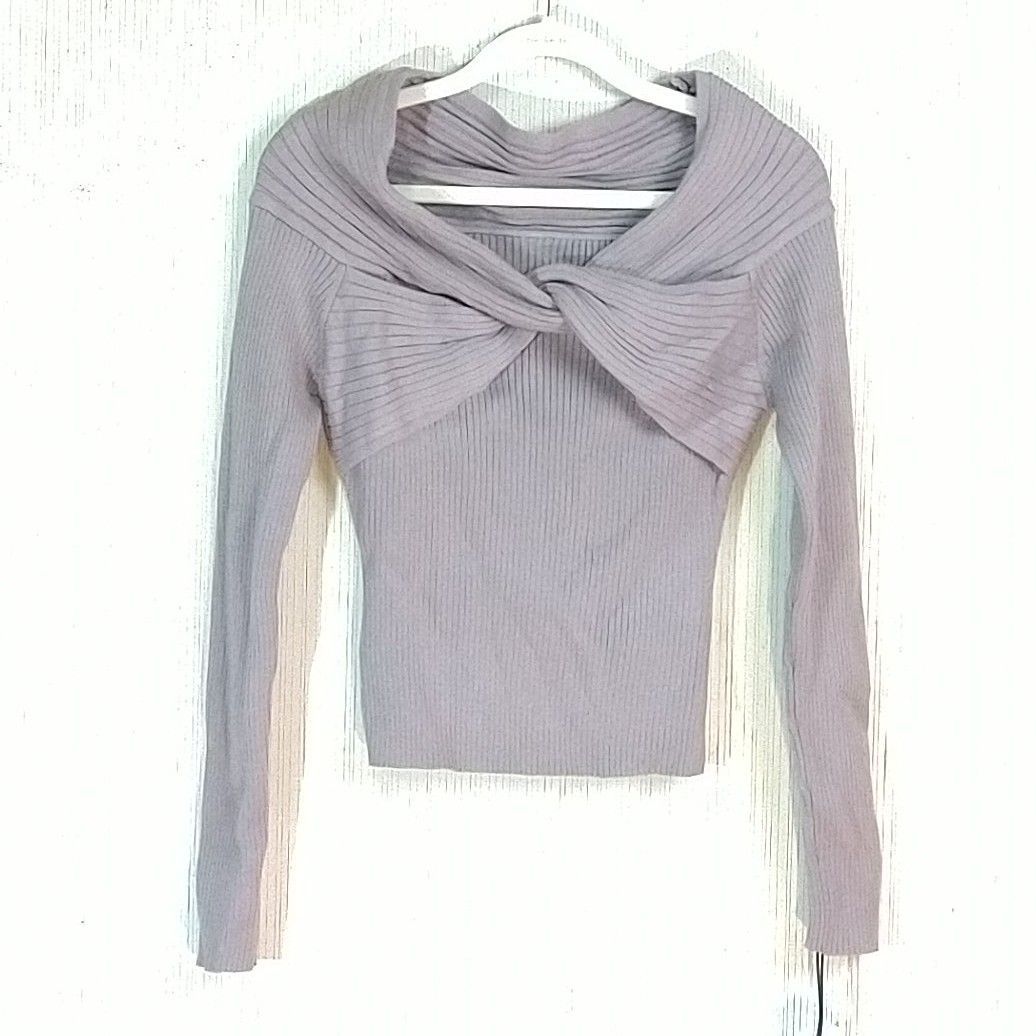 トップス herlipto Twist Cut-Out Rib Knit Top herlipto ♡ Twist Cut-Out Rib Knit Top（Herlipto Twist Cut