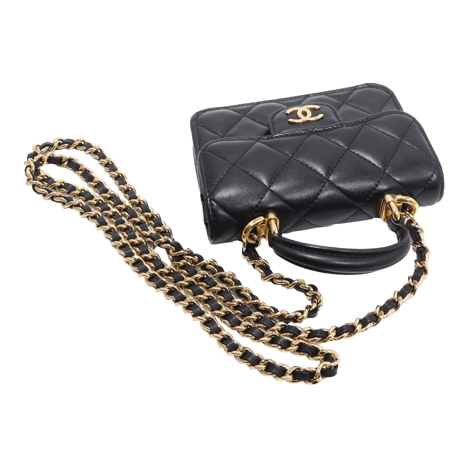 CHANEL シャネル トップハンドル フラップコインパース AP2200