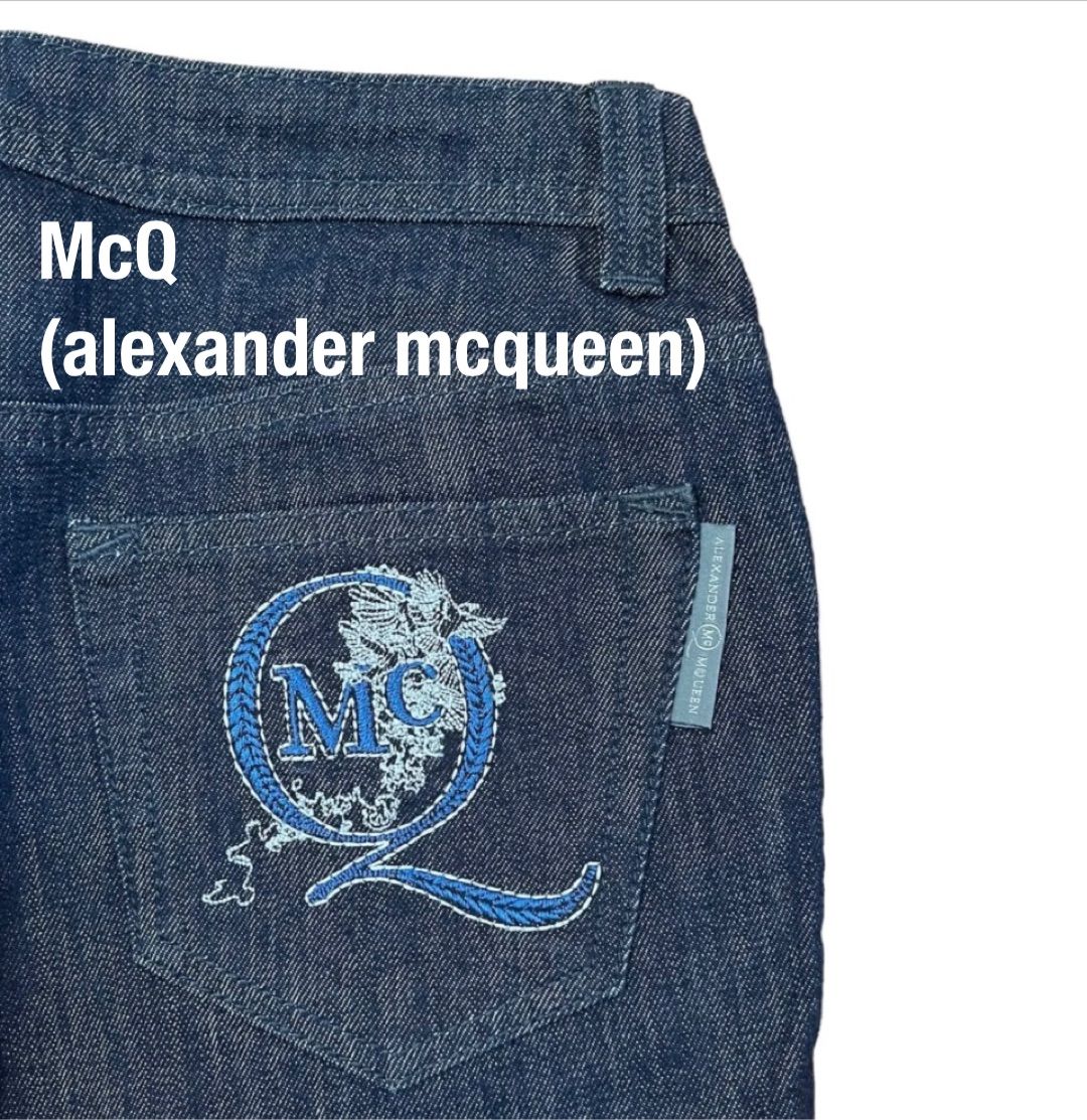 mcq (Alexander McQueen) 刺繍 denim pants70ワタリ26裾幅 - urtrs.ba