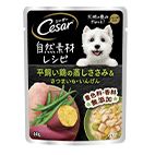 【同梱不可】【80個セット】 マースジャパンリミテッド シーザー自然素材レシピ平飼い鶏の蒸しささみ＆さつまいも・いんげん60g