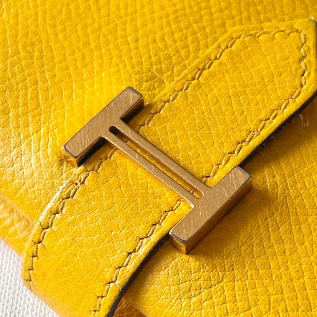 良好 美品『エルメス』べアン ミニ イエロー ゴールド 黄色 カード  