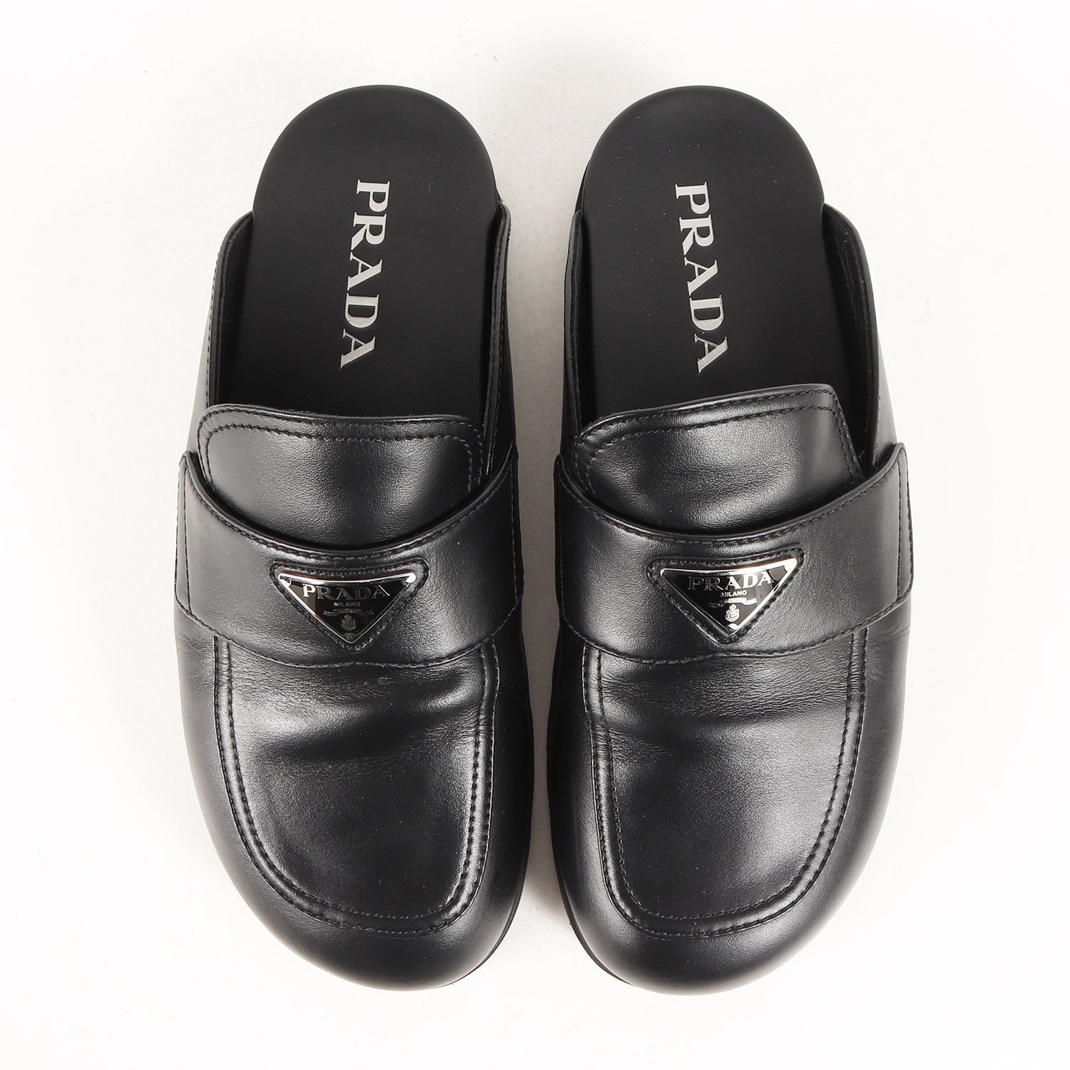 PRADA プラダ サイズ:8 現行モデル トライアングルロゴ カーフレザー 
