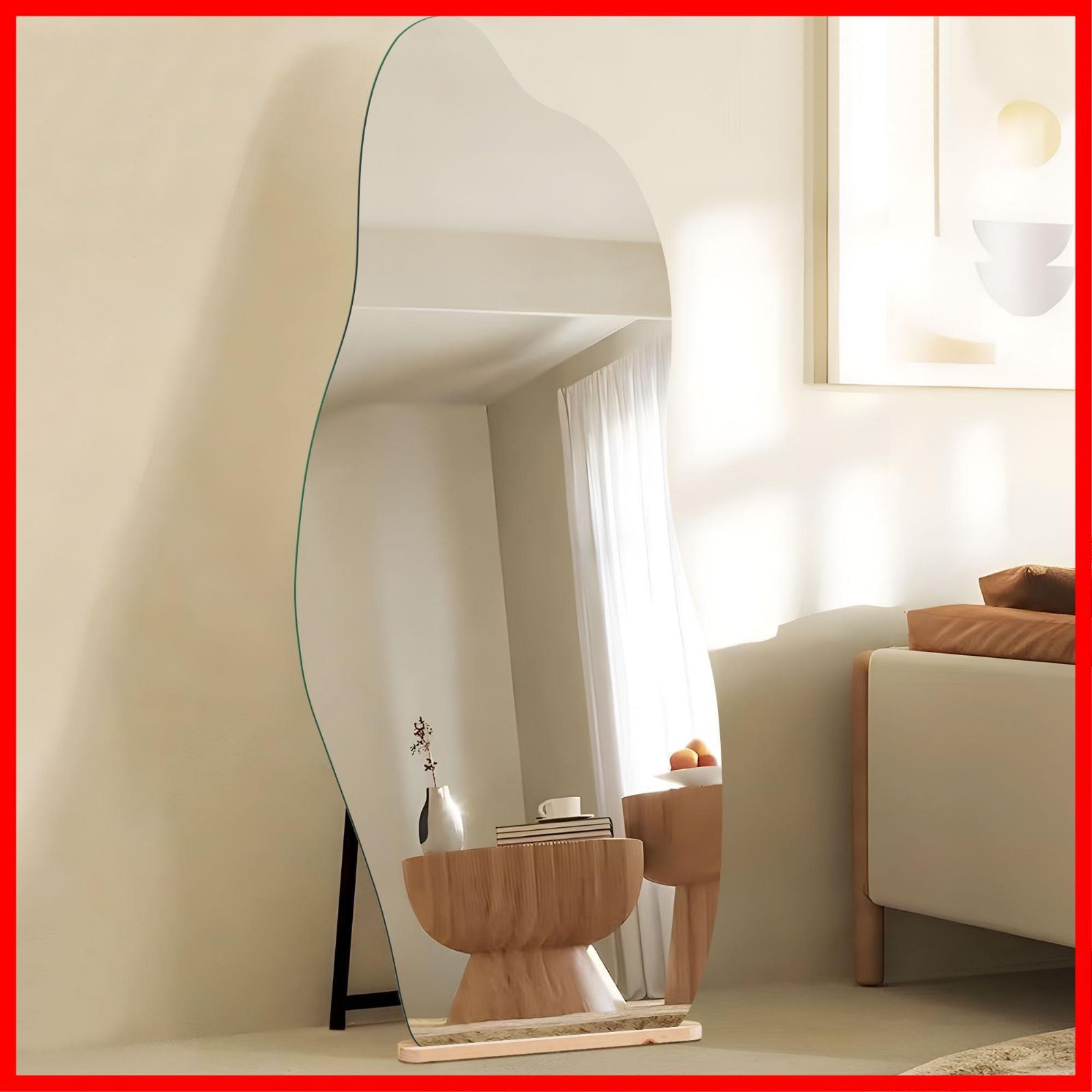 ハンドメイド　インテリア　壁掛け　鏡　梅と城/Japanese Style ハンドメイドインテリア壁掛け鏡梅と城/Japanese Style ハンドメイド