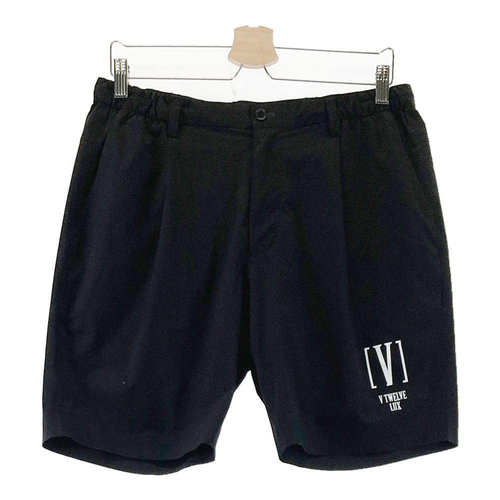 サイズ：XXL V12 ヴィトゥエルヴ  ハーフパンツ  ブラック系 [240101501808] ゴルフウェア メンズ ストスト サイズ：XXL V12 ヴィトゥエルヴ ハーフパンツ ブラック系