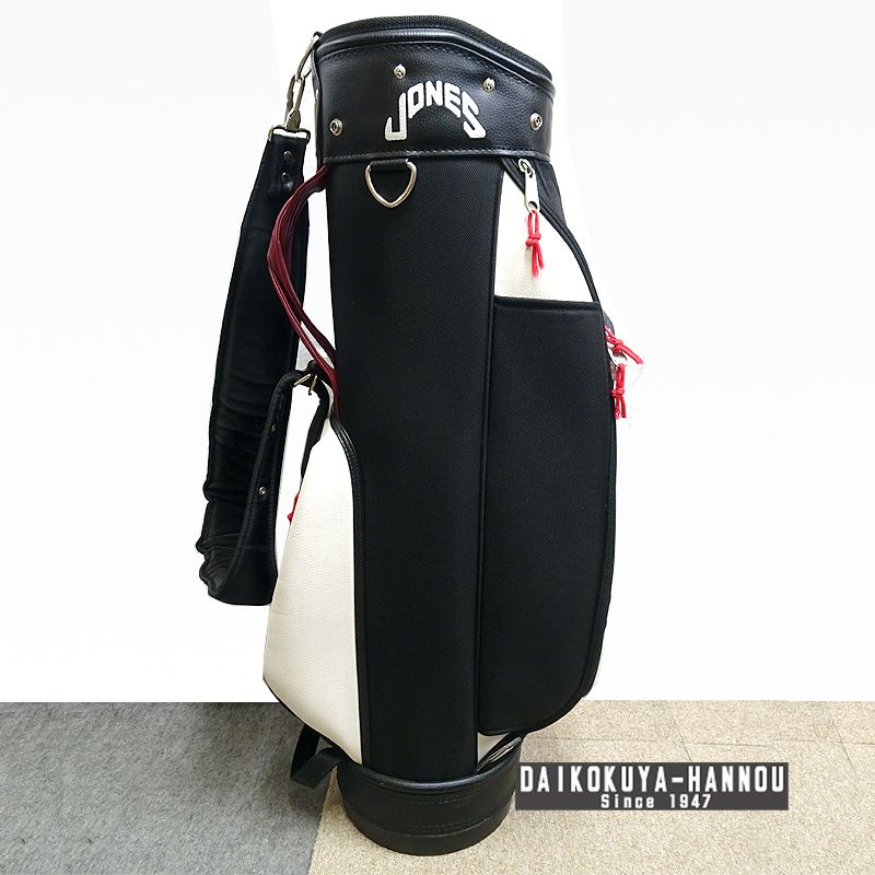キャディバッグ RIDER ブラック×ホワイト ライダー キャディバッグ