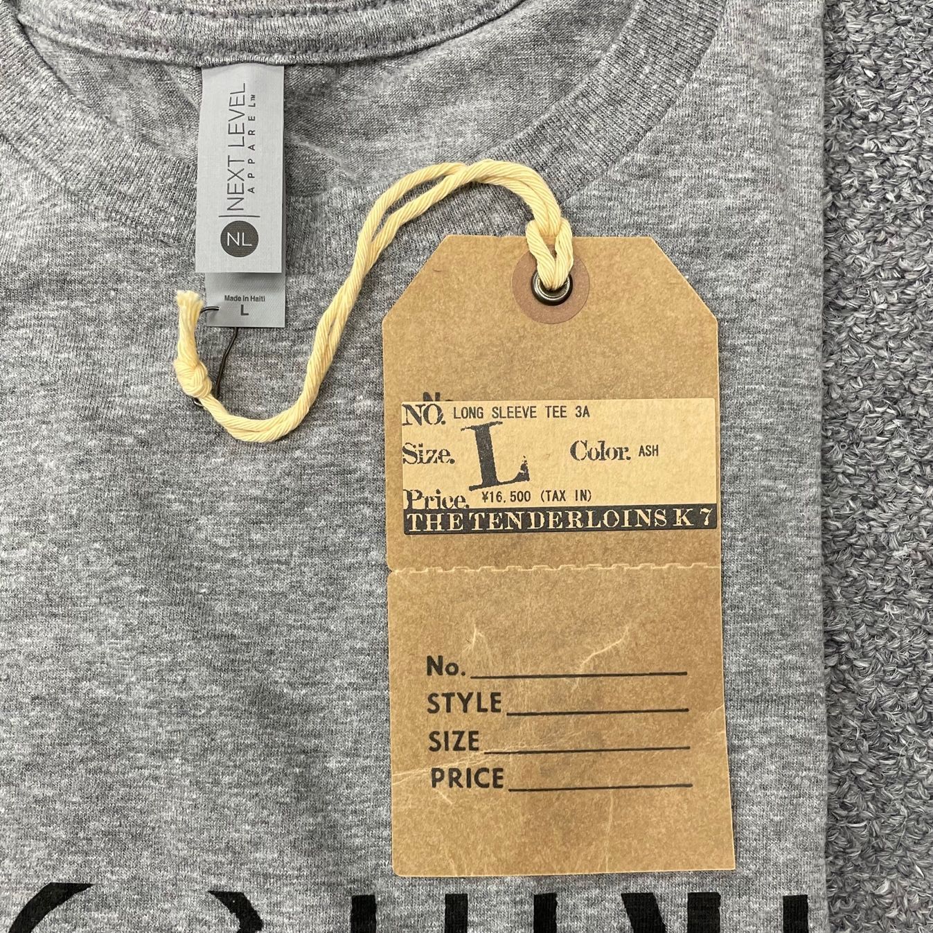 トップス TENDERLOIN LONG SLEEVE TEE 3A TENDERLOIN LONG SLEEVE TEE 3A ロンT