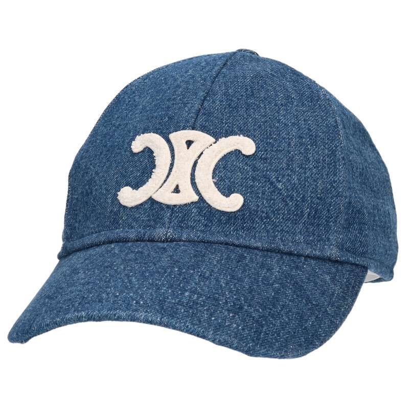 セリーヌ トリオンフデニムベースボールキャップ帽子 メンズ S