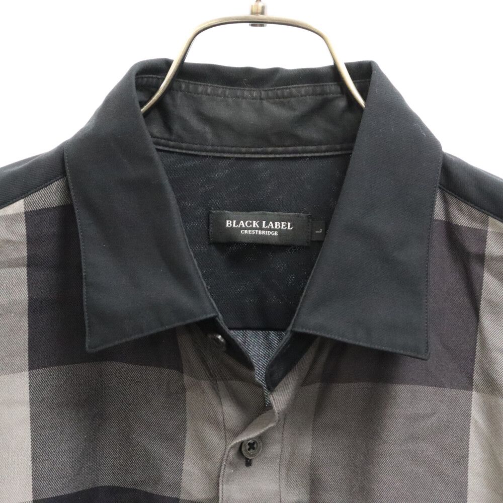 【美品】ブラックレーベルクレストブリッジ BDシャツ チェック 長袖 ロゴ BLACK LABEL CRESTBRIDGE】【トップス】ブラックレーベル