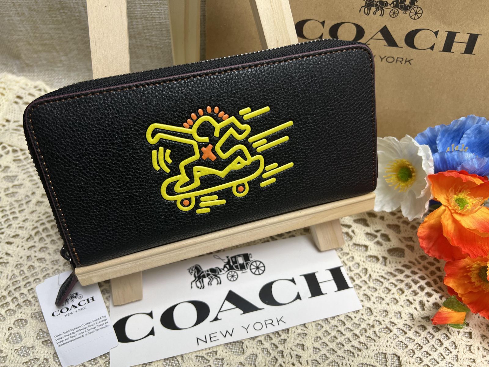 COACH 財布 コーチ 長財布 アコーディオン ラウンドジップ レザー