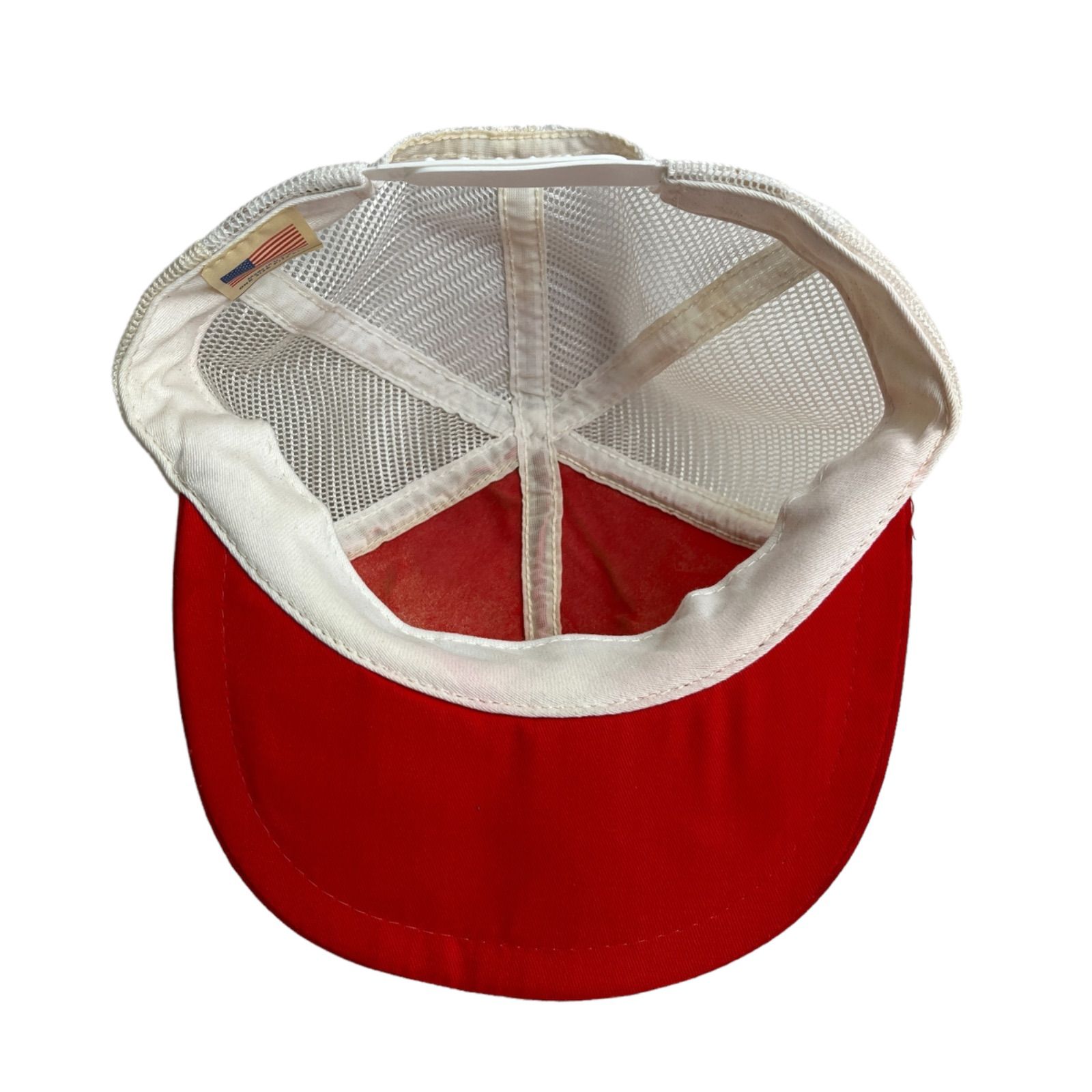 【80年代USA製】BUDWEISER トラッカーキャップ 赤 送料無料 90s バドワイザー Budweiser トラッカー CAP キャップ