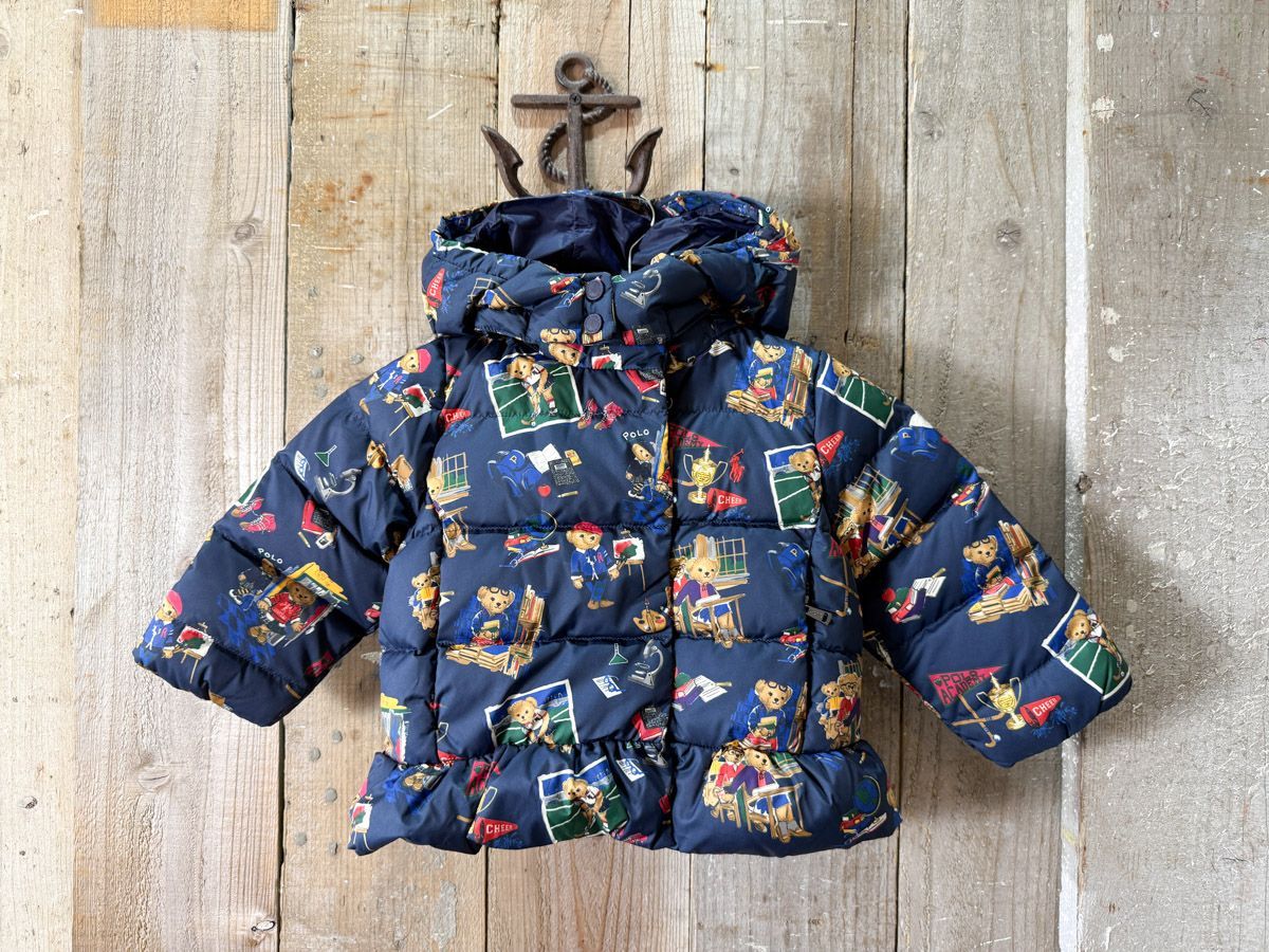 在庫処分 セール ガールズ Polo Ralph Lauren ラルフローレン ポロベアー ダウンジャケット