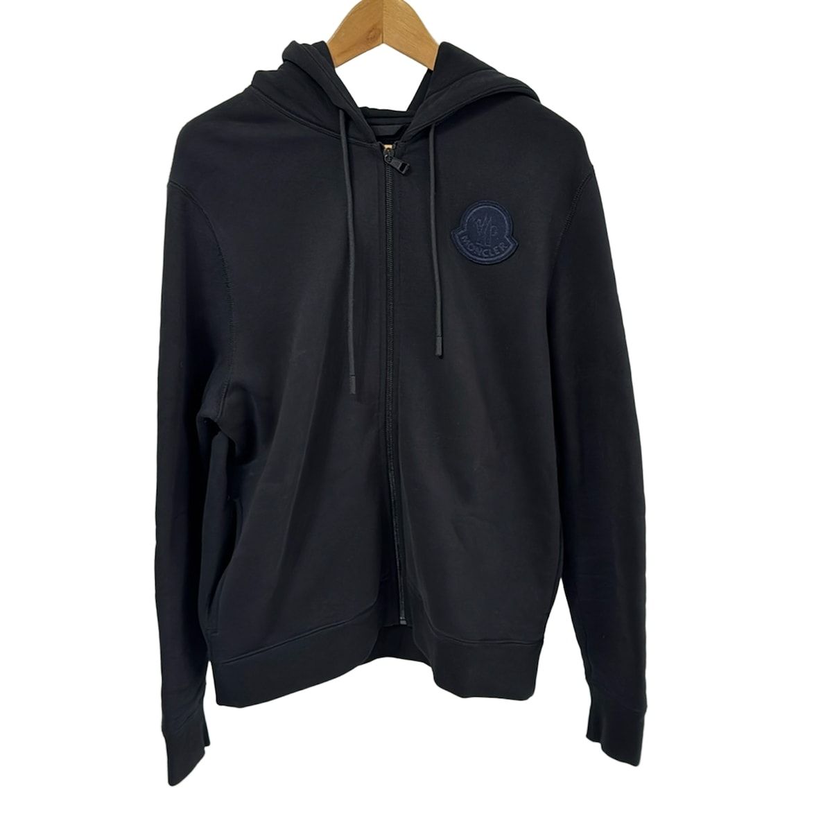 MONCLER モンクレール パーカー サイズL メンズ HOODIE ZIP UP I20918G00081 黒 長袖|ロゴワッペン|ジップアップ