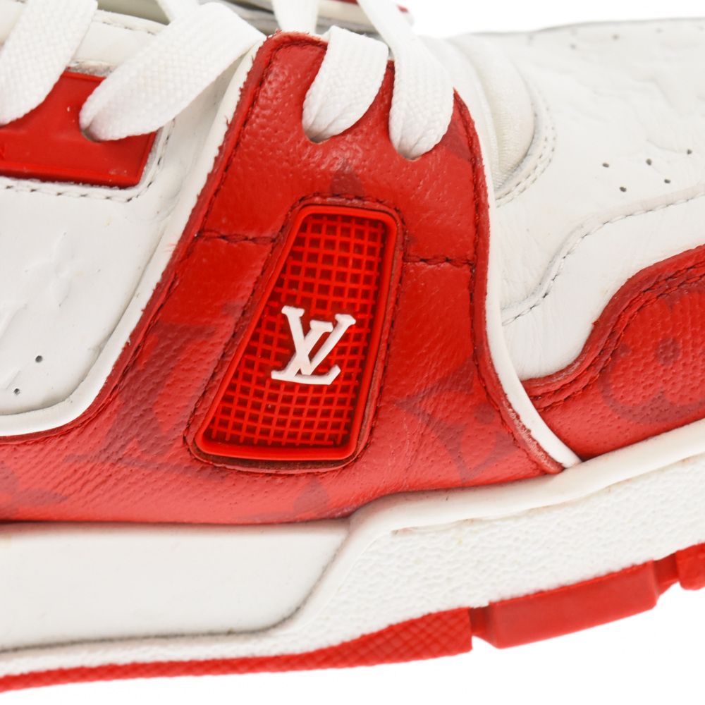 ルイ・ヴィトン LVトレイナー ローカット スニーカー ホワイト/レッド