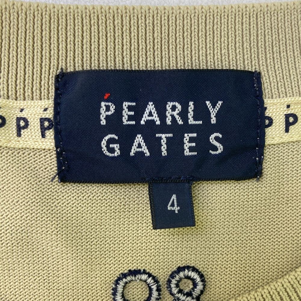 サイズ：4 PEARLY GATES パーリーゲイツ  ニット セーター  ベージュ系 [240101499400] ゴルフウェア メンズ ストスト サイズ：4 PEARLY GATES パーリーゲイツ ニット セーター ベージュ系