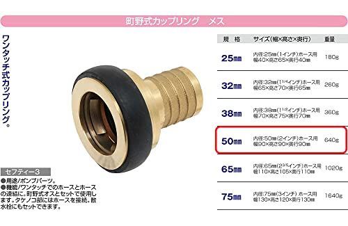 セフティー3 町野式カップリング メス ワンタッチ式 50mm - 宅急