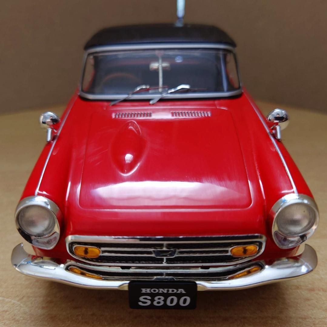 1/18ホンダS800 幌付 レッド FIRST製 ダイキャスト製ミニカー 1/18ホンダS800 幌付 レッド FIRST製 ダイキャスト製ミニカー