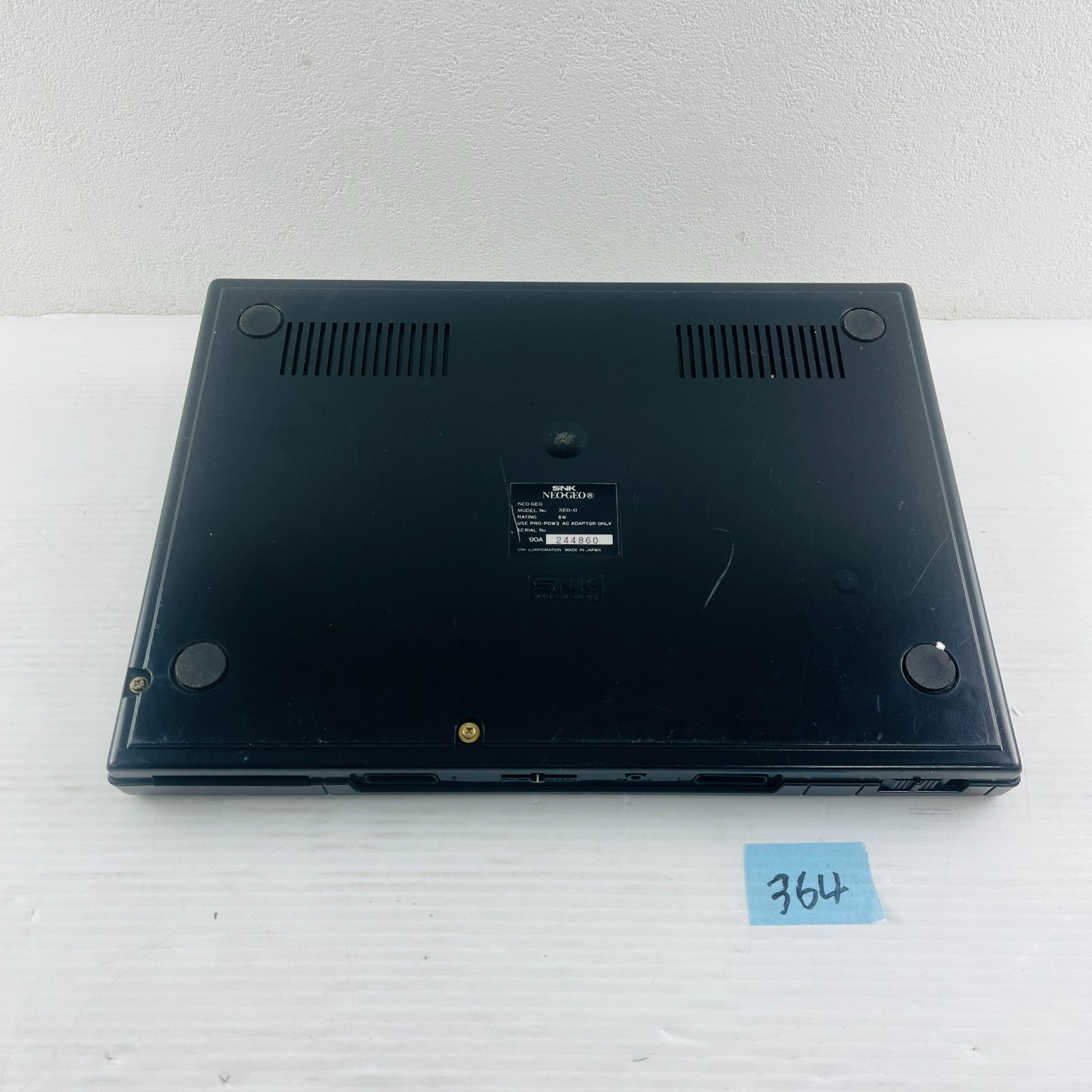 364 通電 ネオジオ3点セット NEOGEO 本体+コントローラー+メモリーカード 取扱説明書 き