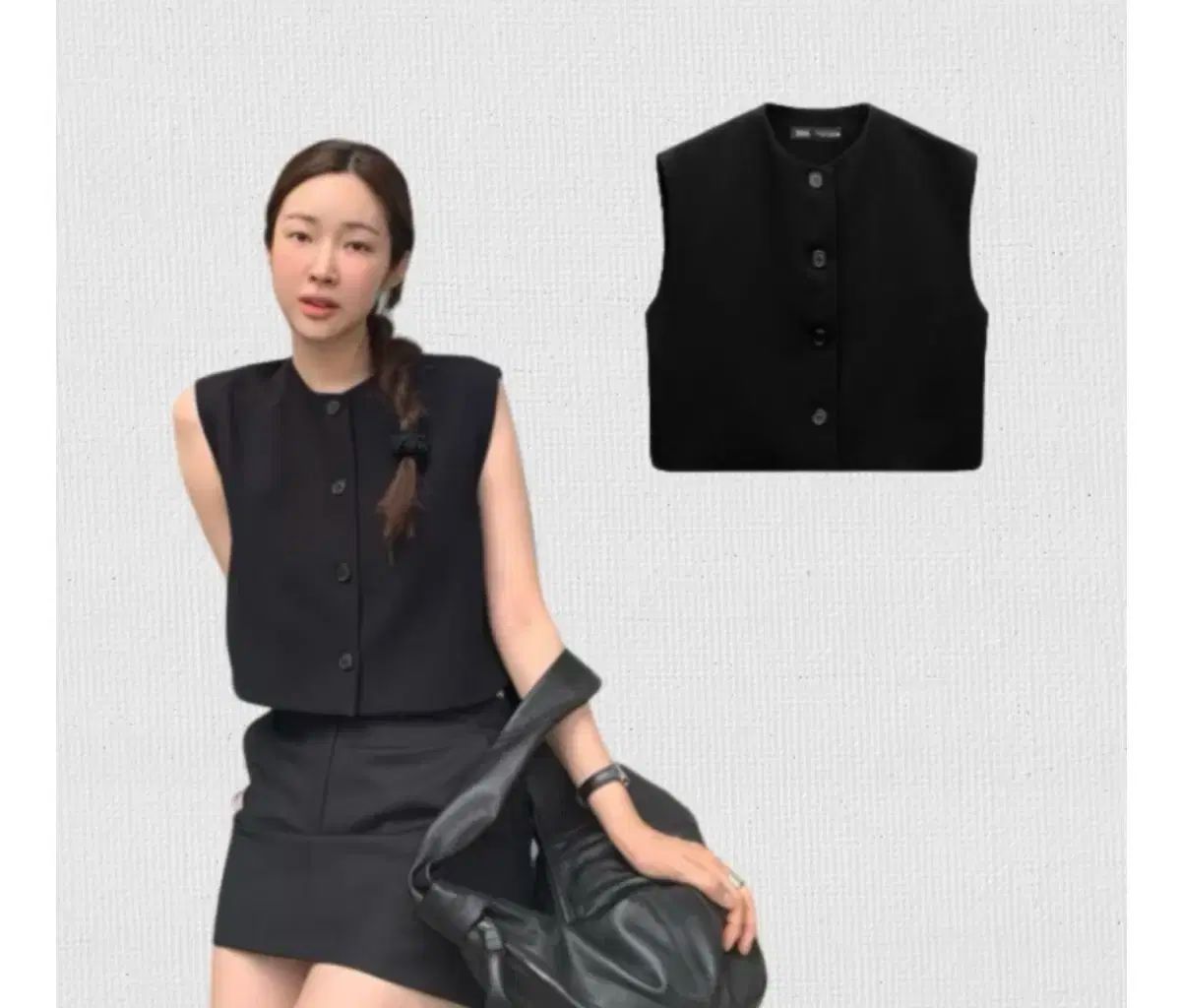 ZARA ザラ ベスト Jung Won Cha 着用 茶色