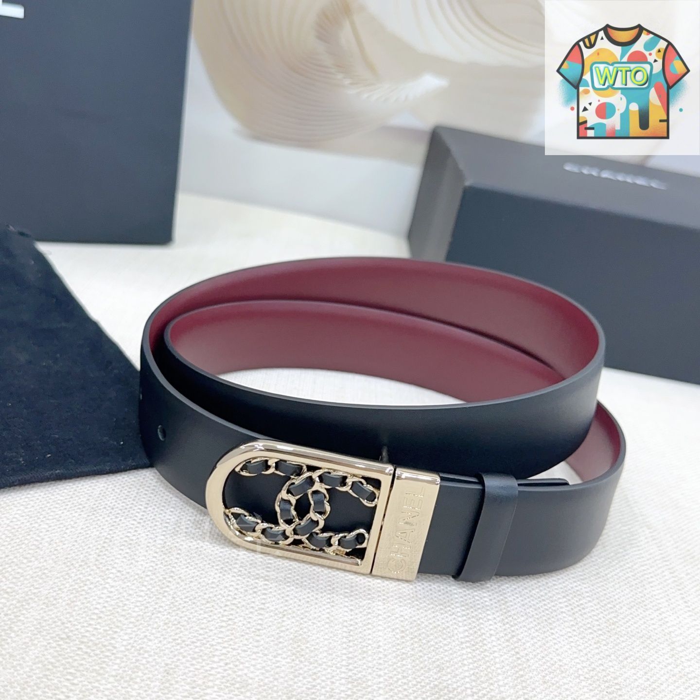 値下げしました！CHANEL レザーベルト90センチ　正規品 今日特価】Chanel ダブルフェイスレザーベルト-2 - メルカリ