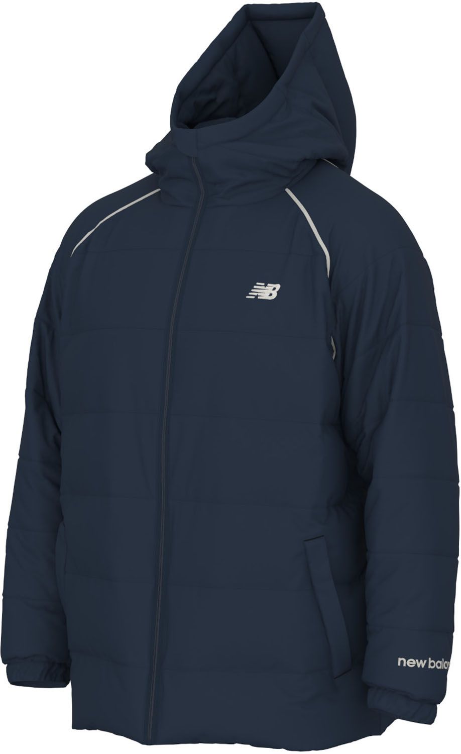 ニューバランス New Balance 53 パデッドコート ショート メンズ ハーフコート 防寒 保温性 暖かい スポーツ観戦 移動着 短い ポリエステル 上着 ジャケット アウター AMJ53172 NNY NBネイビー