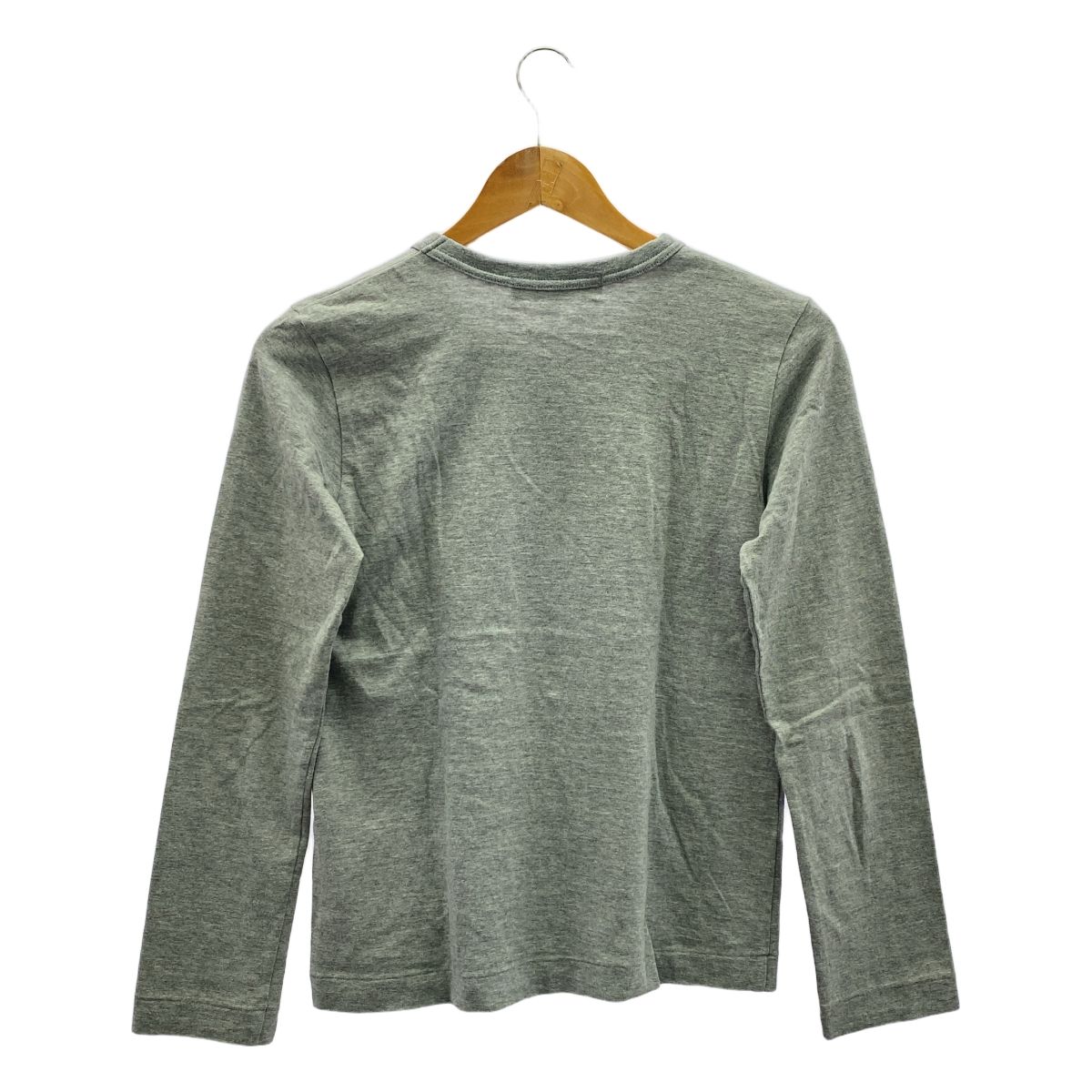 PLAY コムデギャルソン　グレー 長袖 トップス ハート刺繍 PLAY コムデギャルソン グレー 長袖 トップス ハート刺繍