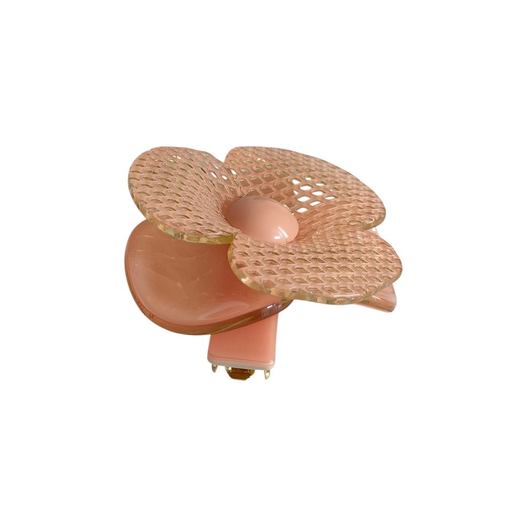 【未使用に近い】アレクサンドル ドゥ パリ カメリア バレッタ ピンク バレッタ (8 cm)｜ALEXANDRE DE PARIS（アレクサンドル ドゥ パリ）