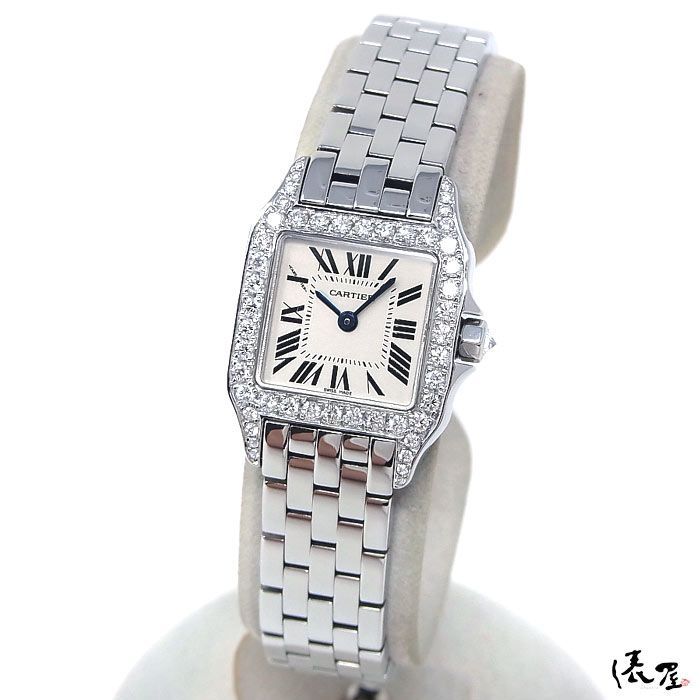 ファッション小物CartierサントスドゥモワゼルSMベゼル天然ダイヤモンドレディース時計