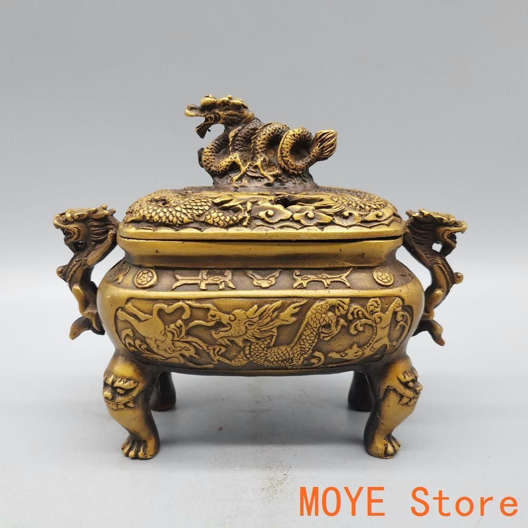 銅器 香炉 竜紋香炉 檀香炉 鼎 香道具 茶道具装飾品 現代工芸品美術品 置物 銅器 香炉 竜紋香炉 檀香炉 鼎 香道具 茶道具装飾品 現代工芸品
