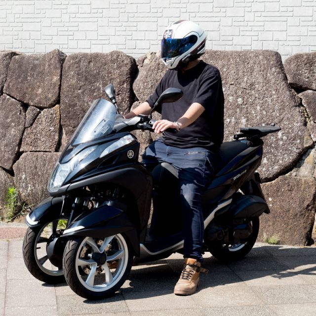 トリシティワイドスペーサー　ソリッドタイプ　取り付け致します。 ワールドウォーク製 YAMAHA トリシティ 125 / 155 用 ワイド