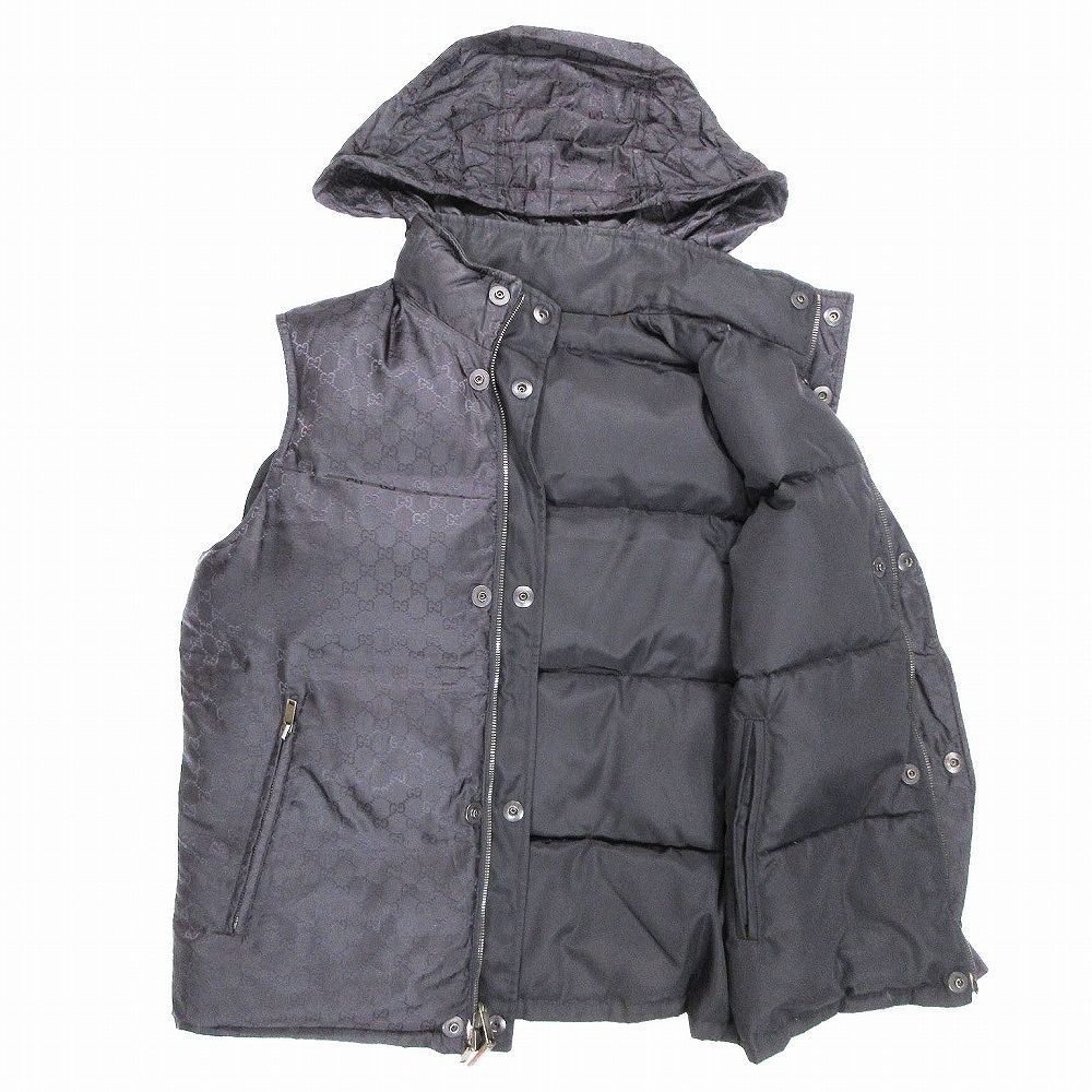 GUCCI グッチ ヴィンテージ シマ GG柄 リバーシブル ダウンベスト