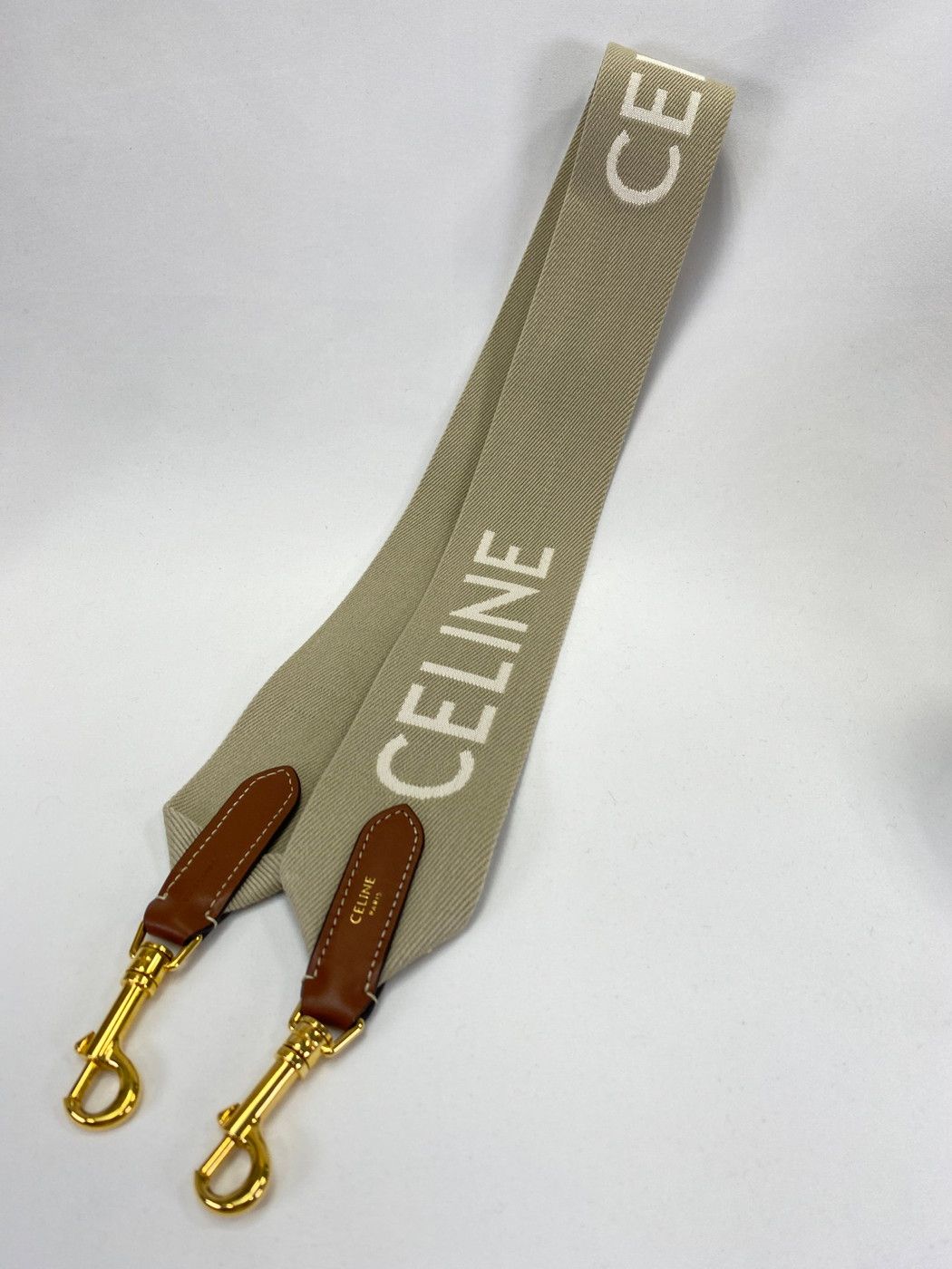 CÉLINE ベージュ トートバッグ ショルダーストラップ付き CELINE セリーヌ ハンドバッグ/ショルダーバッグ トラペーズ