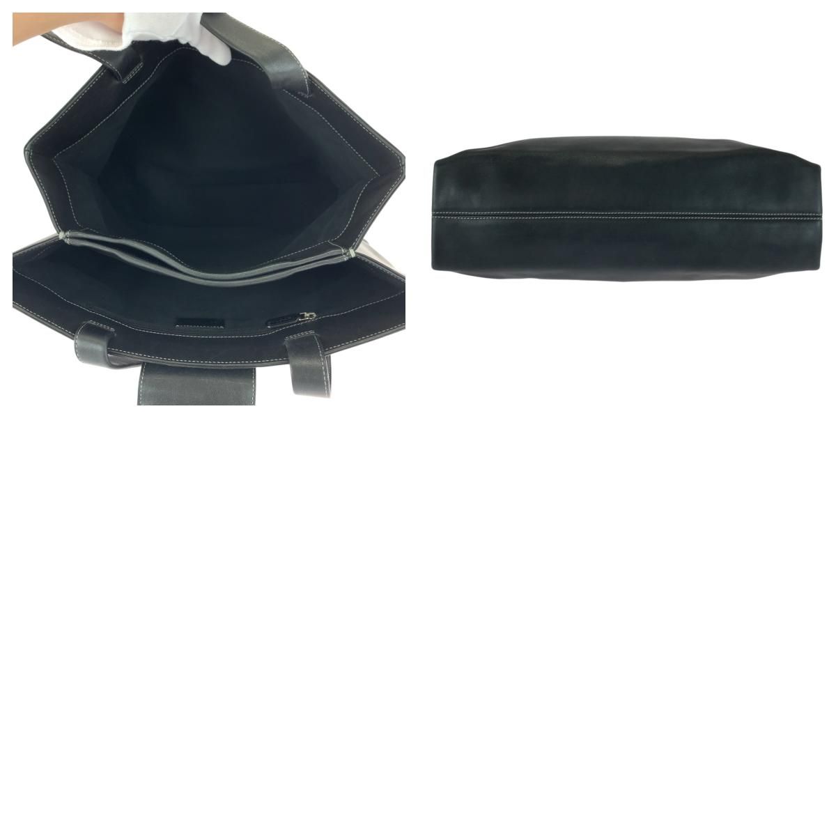 超絶人気デザイン BVLGARI ブルガリ ロゴプレート ブラック 黒 シルバー金具 レザー トートバッグ ショルダーバッグ レディース 505389 寓話的な