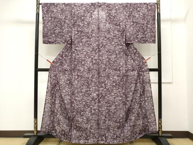 平和屋着物＊夏物 小紋 絽 御所解文 正絹 逸品 未使用