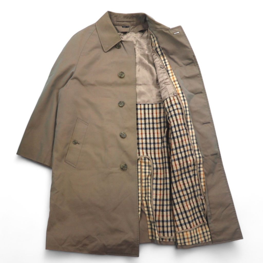 DAKS 70年代 オールド ステンカラーコート M ベージュ 玉虫 裏地